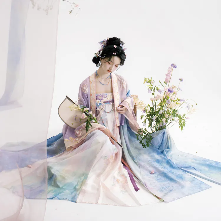 静还决【四周年店庆款】香苒浮奈 法门寺披衫齐胸裙原创唐制汉服女