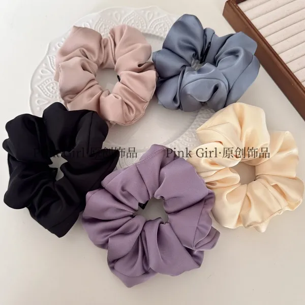 Pink Girl Q855新款简约大号充绒棉大肠圈彩色显发量饱满发饰头绳