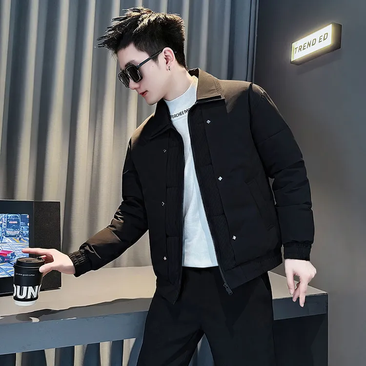 棉服男款冬季2025新款男式冬天外衣百搭男士棉衣外套加厚保暖棉袄