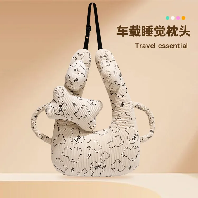 儿童车上睡觉神器车载枕头汽车后排坐车安全带防勒脖抱枕成人孩子