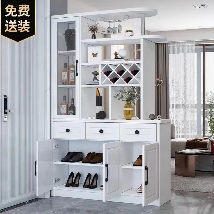 新款客厅玄关隔断柜屏风柜鞋柜一体双面酒柜进门间厅柜门厅装饰柜