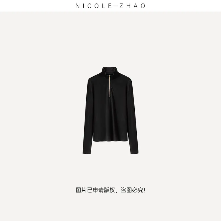 4NCT014【贵姐NICOLE】设计师高端定制时尚气质长袖抓绒上衣