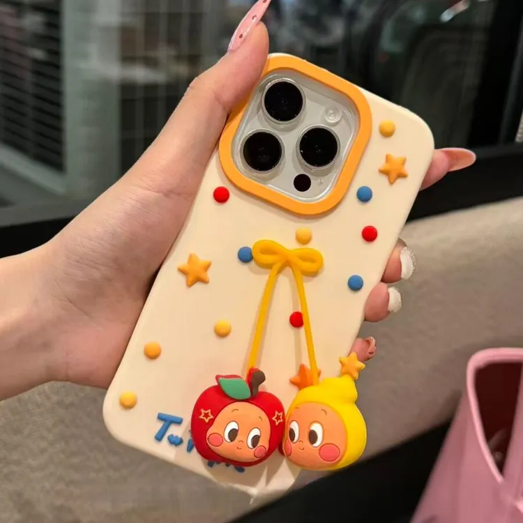 硅胶可爱立体星星人适用苹果17pro/16promax手机壳15保护套14/13