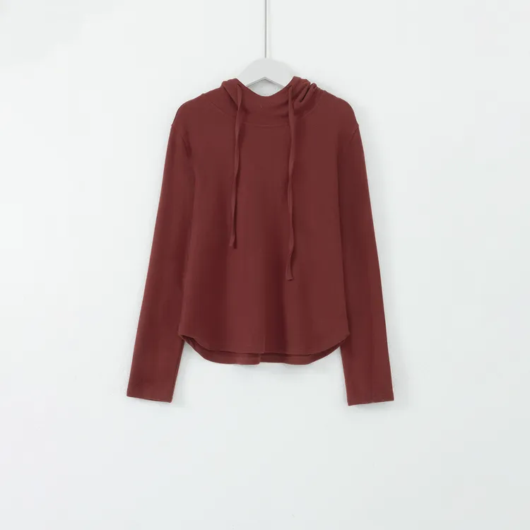 几里与麻 休闲显瘦连帽套头长袖T恤 衣长58胸围92 2090141