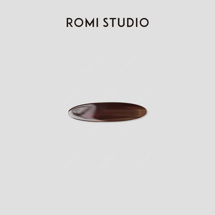 ROMI STUDIO“素色基础”高级醋酸女士发夹椭圆发卡发饰RWCAP05960