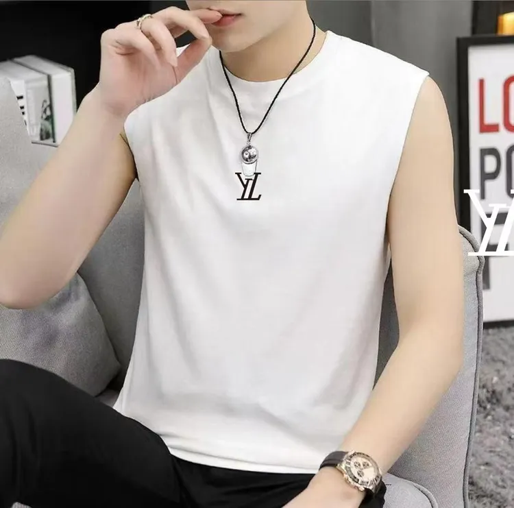 2025新款纯棉无袖男女同款T恤3566