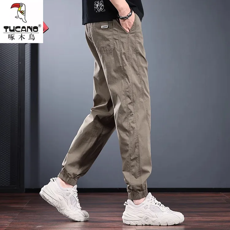 潮牌束脚休闲裤男2025新款夏季轻薄哈伦裤透气百搭宽松显瘦运动裤