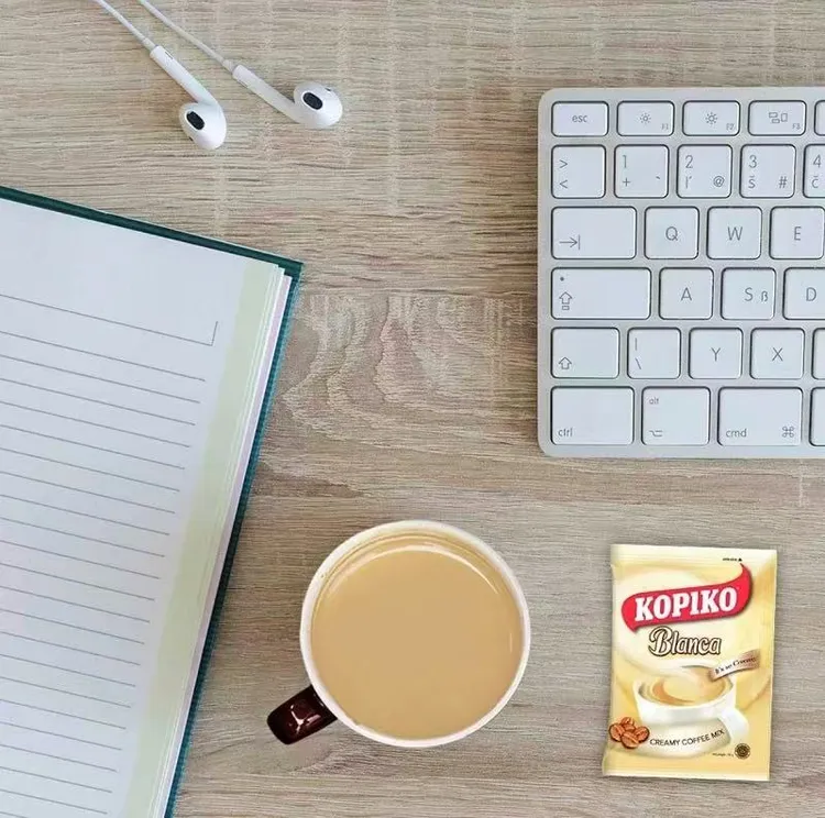 印尼原装进口kopiko可比可布兰卡奶油白咖啡 奶香奶香25g*30包 