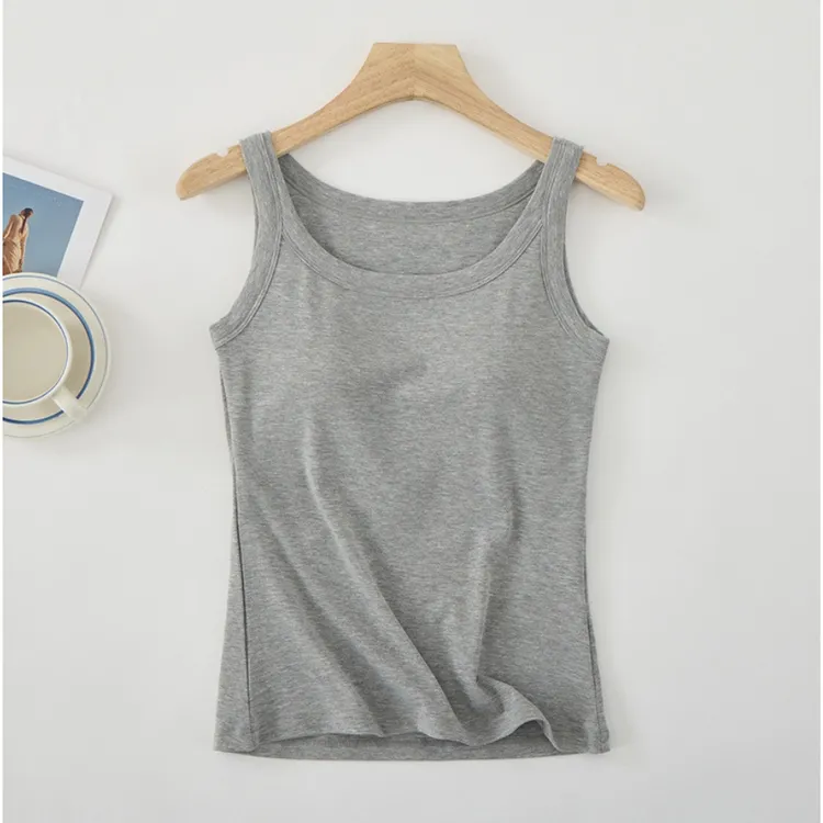 2025新款背心女夏季薄款自带胸垫免穿文胸一体式内搭打底外穿吊带