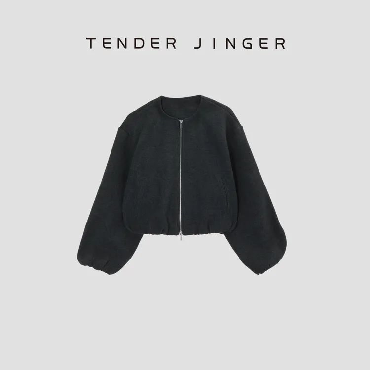 Tender Jinger圆领科耐丽双拉链开衫外套T53JLL41282