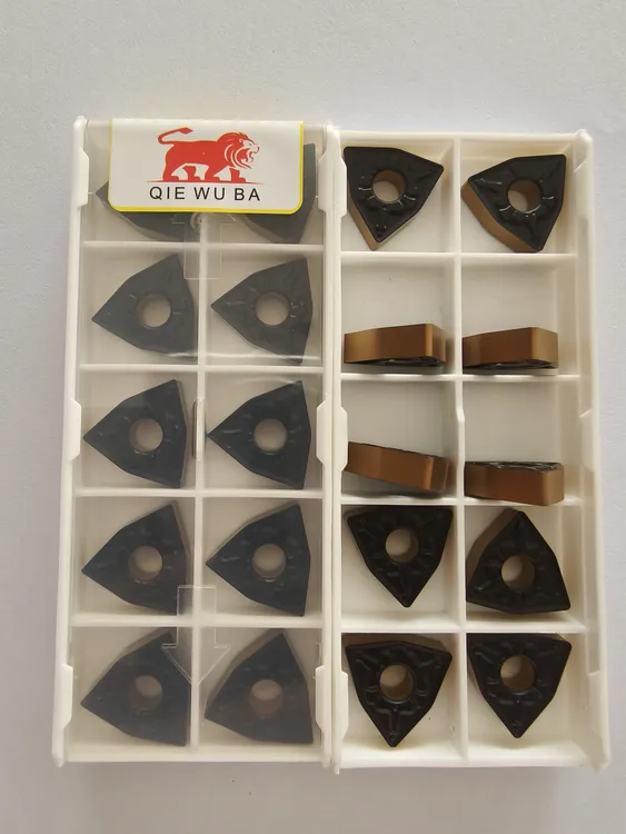 桃型双色刀片45钢调质钢模具钢铸钢轴承钢WNMG080408-TM AC9300