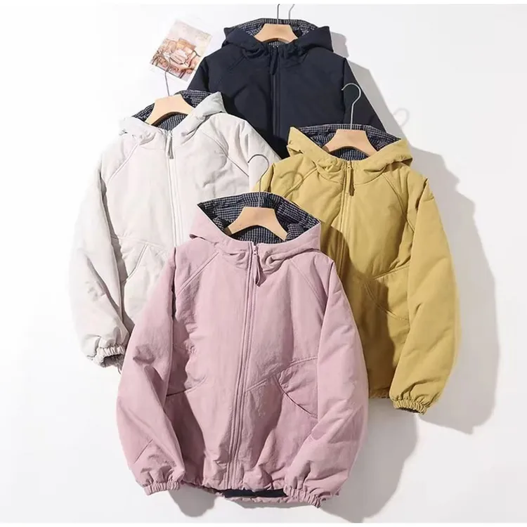 2025新款驼绒棉服保暖防风派克宽松好穿连帽棉衣厚外套