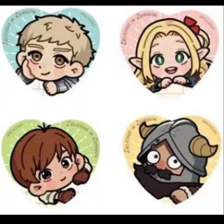 【日谷】迷宫饭 托腮看Q版大眼心形吧唧 整套