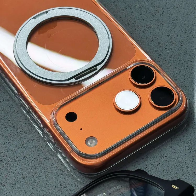 iPhone17 pro max极简磁吸手机壳透明手机防摔伸缩支点壳