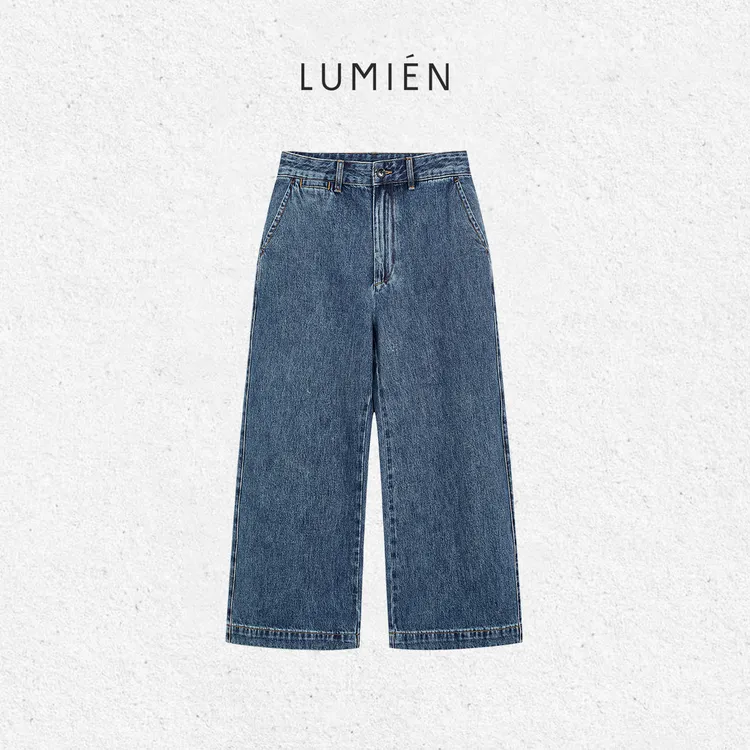 【LUMIEN 新品】“石墨云痕”直筒九分牛仔裤LX5DKK202