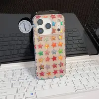 磁吸双层彩色星星一体ai拍照按键适用苹果iPhone17promax手机壳