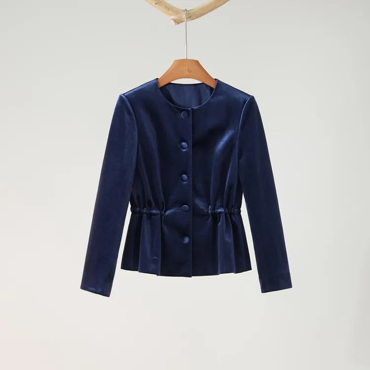 西子/【凯瑟琳】醋酸丝绒百搭经典收腰显瘦外套/WTTJ501