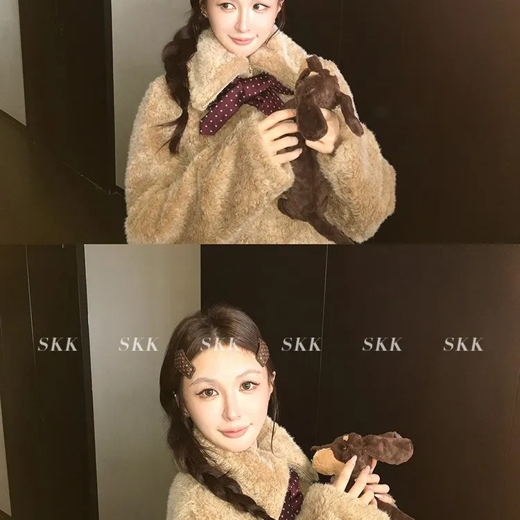 Skk Store Ann娇姐私服YB定制环保皮草老钱毛毛外套女2189浪