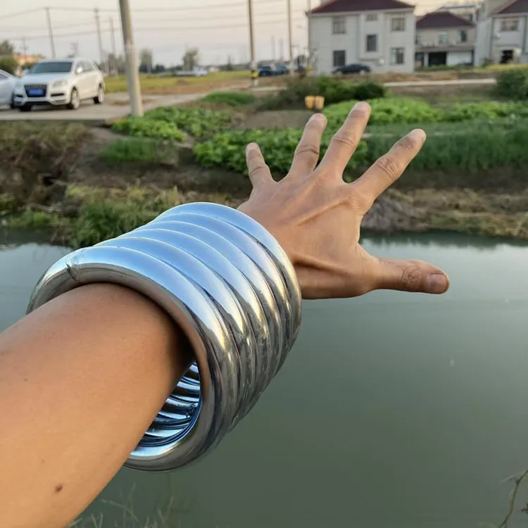 武术练功实心健身铁环咏春洪家铁线拳手腕臂力负重训练手环精钢圈