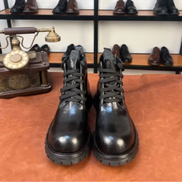 男款沙漠靴时尚百搭黑色潮流鞋