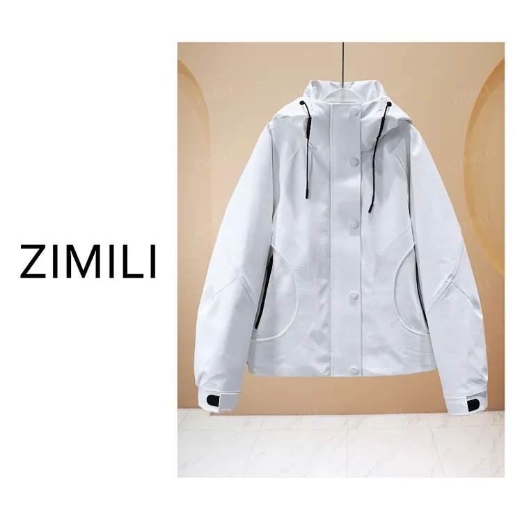【亮哥女装】2025冬季新品白色90绒高蓬松轻户外连帽羽绒服86363-2
