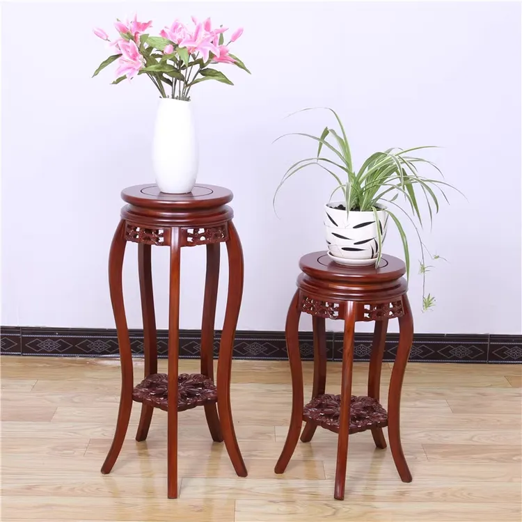 花架花盆架子室内家用实木盆景底座支架新中式客厅阳台置物架花架