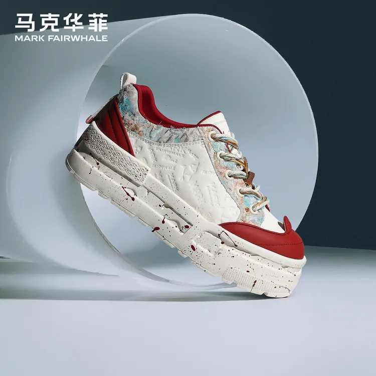 马克华菲马年限定本命年鞋子男鞋2025新款增高男士板鞋高级休闲鞋