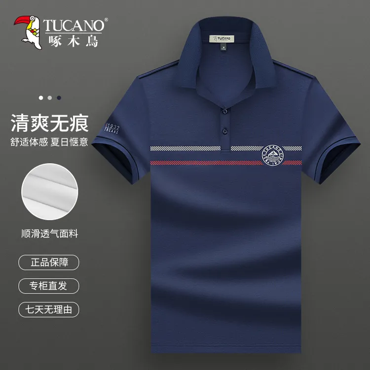 【专柜正品】啄木鸟2025春夏新款高档男士POLO衫短袖T恤百搭男款XJ