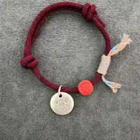 足银手链 3275-足银红绳十二生肖手链按颜色拍
