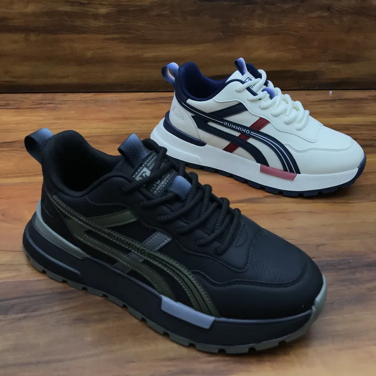 男士户外春季圆头潮流时尚低帮系带防滑舒适休闲鞋