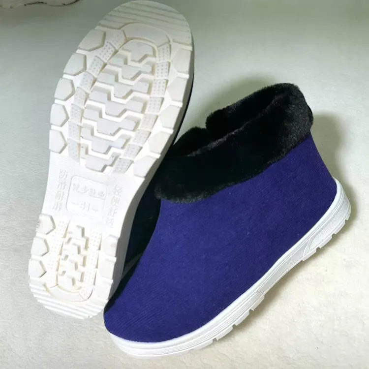 精品太空底冬季保暖棉鞋防滑耐磨底软底加绒加厚保暖手工棉鞋