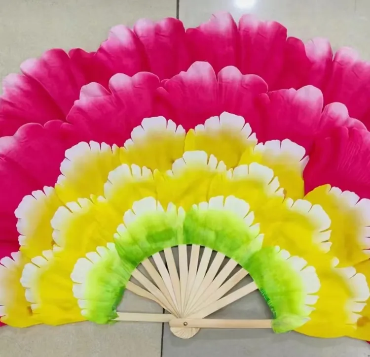 广场舞新款牡丹花扇跳舞扭秧歌用大号大花扇