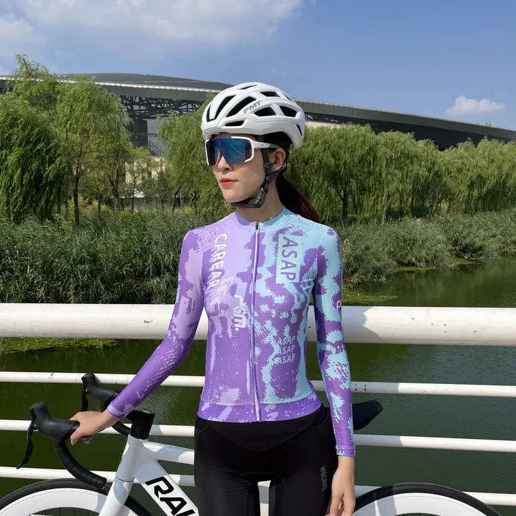 【25高品质-渲染花色】夏季骑行长短袖男女款修身速干公路车骑行服