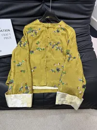 新中式【独怜幽草涧边生】提花纯色常规上衣外套----1002