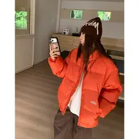 橘子树在哪儿港风包裹感小个子方块面包短款羽绒服雪山保暖外套