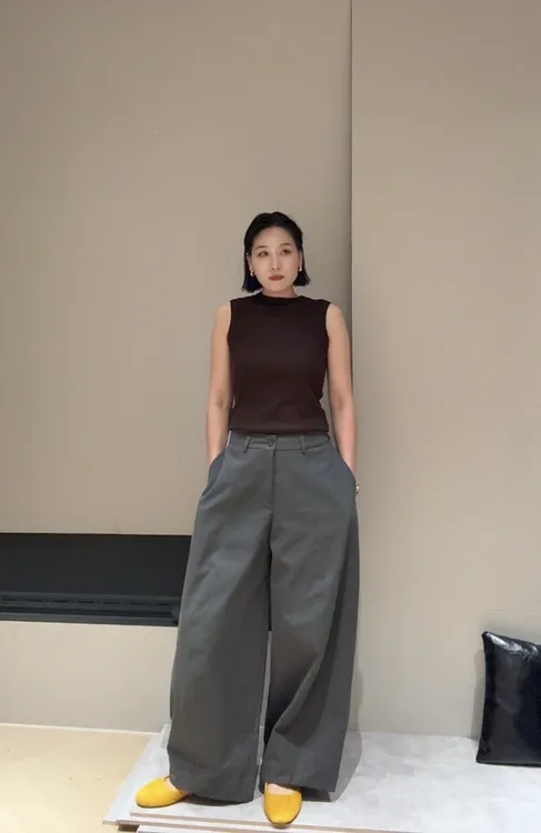 秋季韩系百搭复古气球阔腿裤2096