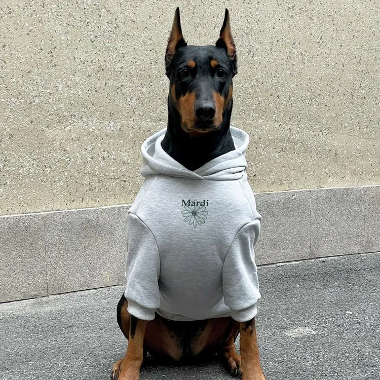 大型犬保暖衣服杜宾衣服狗狗冬季保暖边牧威马犬衣服大狗潮牌卫衣