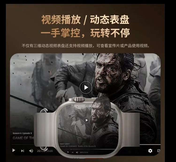 阿斯尼新款Asni Ultra 4代多功能运动智能手表地图微信回复顶配版