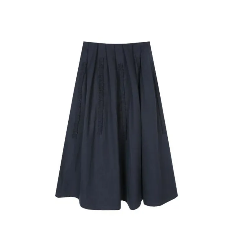 法式复古风高腰显瘦半身裙女士2025新款夏季纯色简约休闲A字裙子