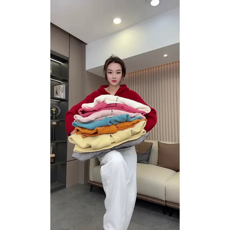 拉链复古针织衫女2025秋季连帽外套设计感小众宽松洋气短款开衫
