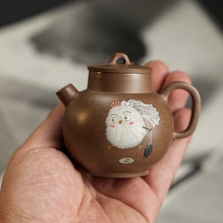 宜兴紫砂壶 玲珑小玉罐·联动系列·100cc 原矿段泥料 纯手工制作壶