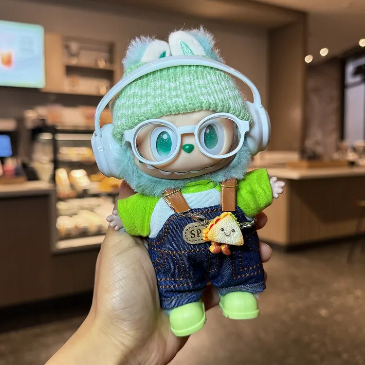 拉布布三代娃衣labubu一代二代玩偶公仔衣服前方高能平静17cm服装