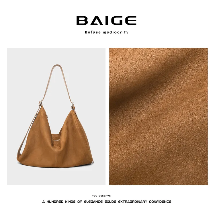 腰鼓包多种背法包女2025秋冬托特包水桶包头层牛皮百搭单肩包8043