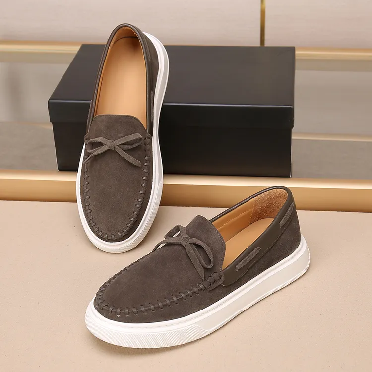 欧洲站男鞋高端头层牛皮男士一脚蹬皮鞋懒人鞋透气时尚休闲乐福鞋