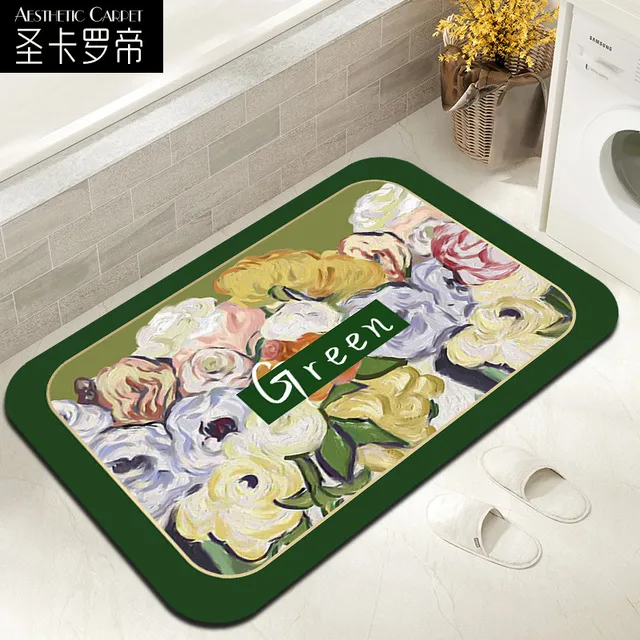 软硅藻泥地垫ins风浴室吸水防滑垫卫生间进门口门垫厕所地毯脚垫