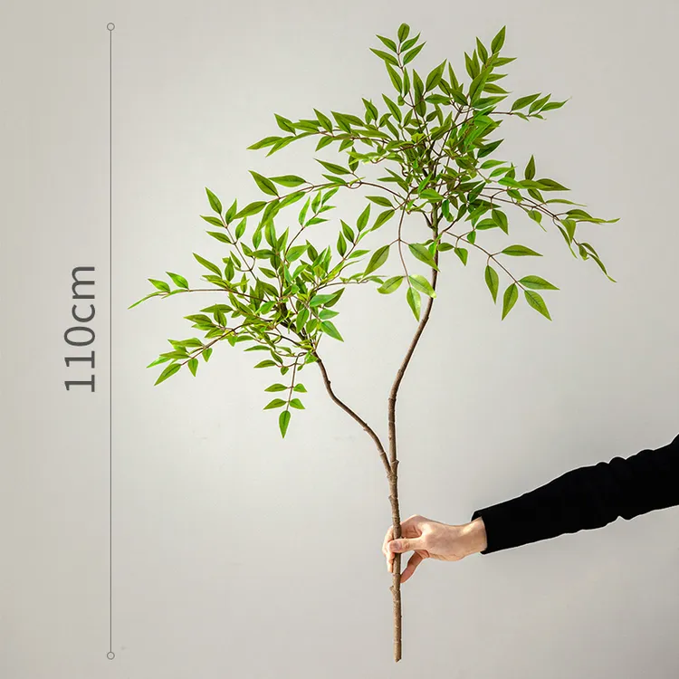 掬涵北欧诗意仿真绿植南天竹植物假树枝客厅桌面装饰插花摆件造景