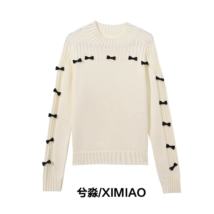 秋冬常规款女百搭毛衣长袖套头款毛针织衫针织圆领