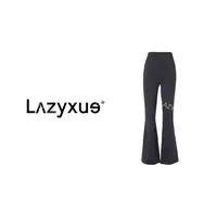 LAZYXUE薛懒懒/"LU"时尚百搭修身显瘦高腰喇叭远动休闲裤 00151