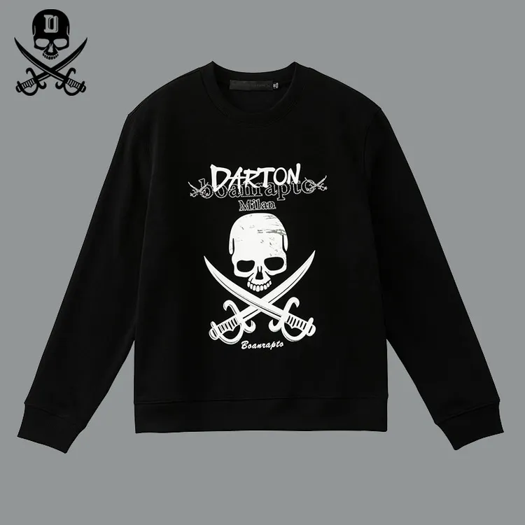 DA双刀男士秋冬新款卫衣秋季长袖套头T恤宽松圆领时尚休闲打底560