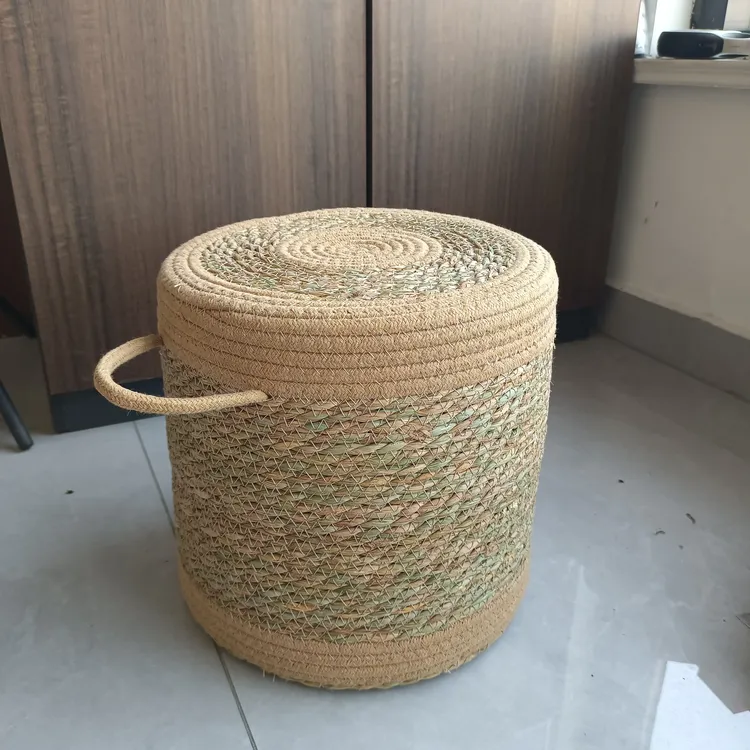 草编茶几坐凳阳台家用复古手工换鞋凳